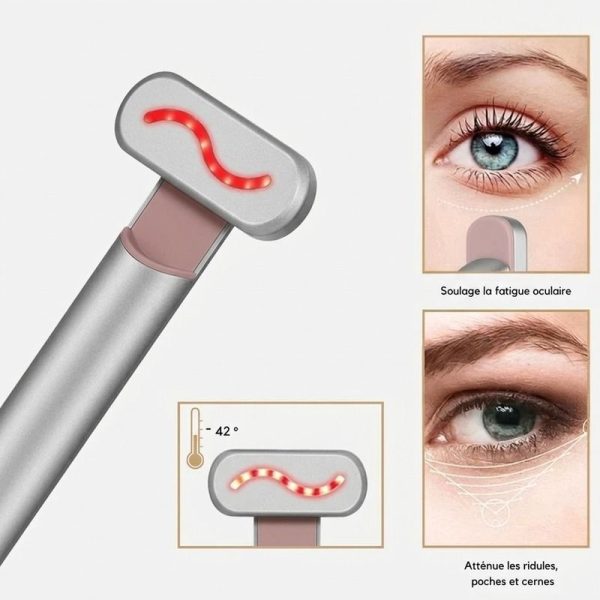 Utilisation de l'appareil luminothérapie visage sur les cernes