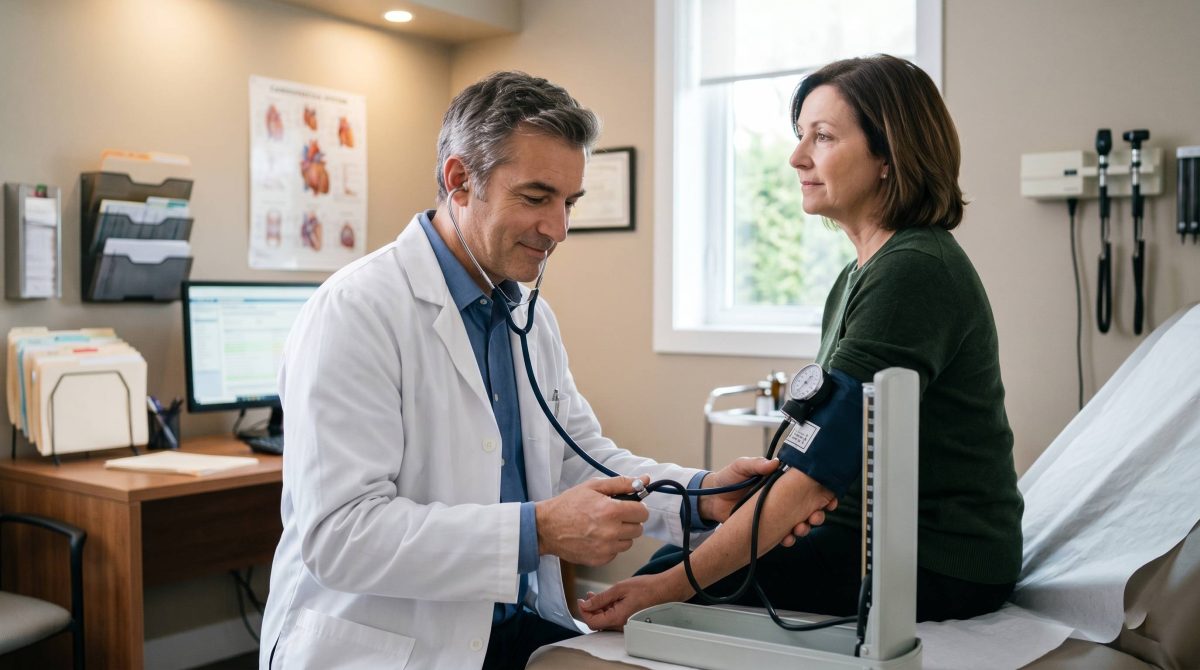 Médecin vérifiant la tension avant utilisation d'une lampe infrarouge