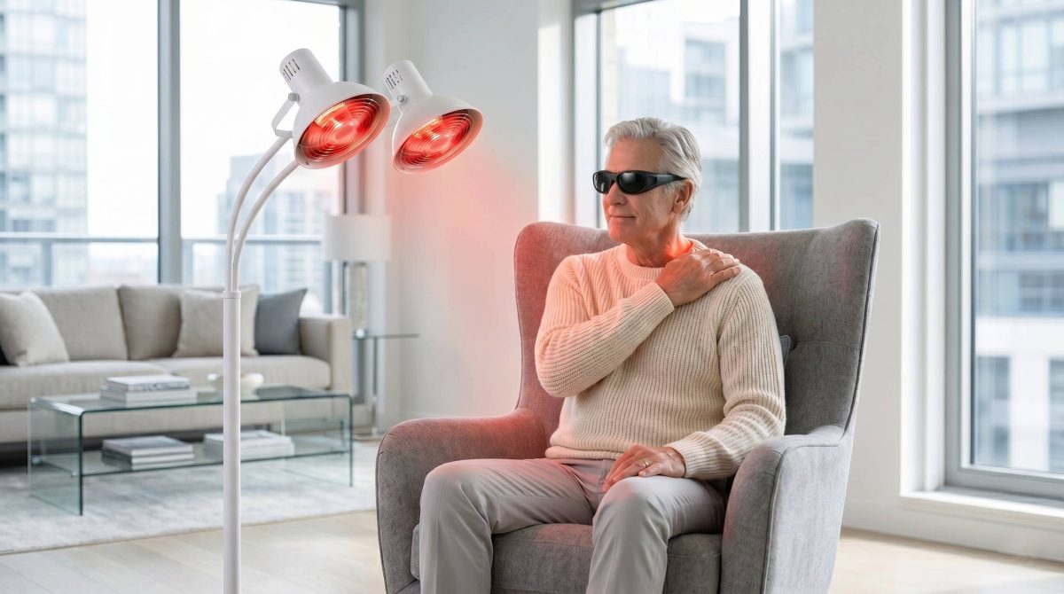 Utilisation sécurisée d'une lampe infrarouge pour soulager les douleurs liées à l'arthrose