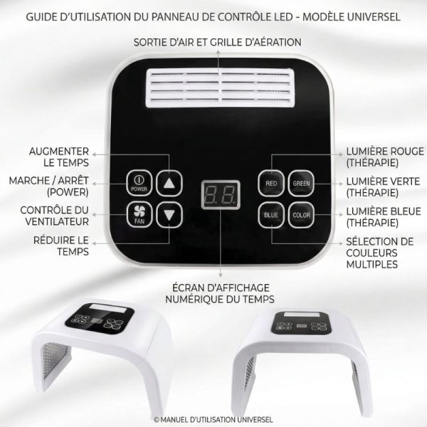 Lampe à luminothérapie masque visage led omega light photobiomodulation thérapie lumière rouge