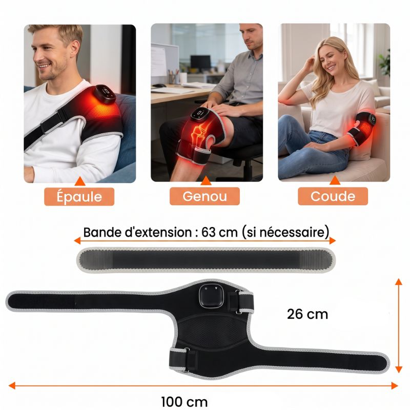 Genouillère arthrose multi-zones : genou, épaule et coude