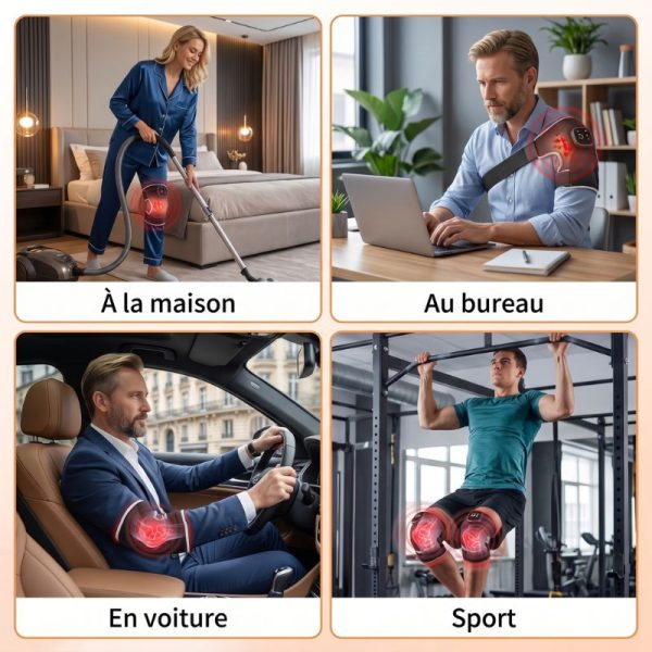 Genouillère arthrose thérapeutique polyvalente utilisée à la maison, au travail et pour le sport.
