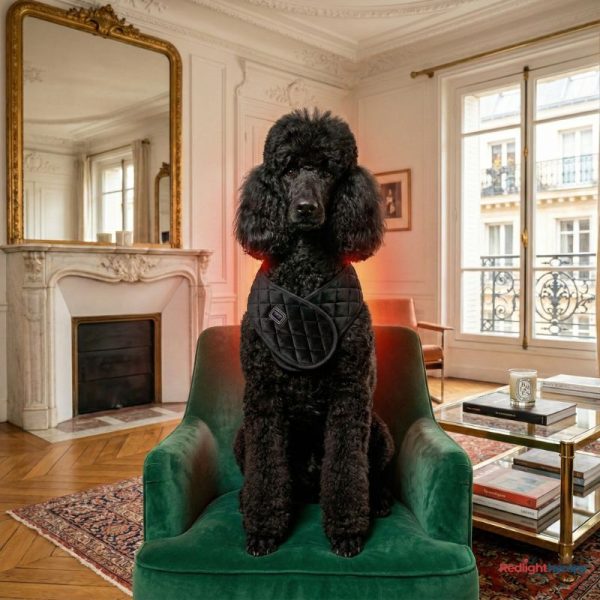 Ceinture de luminothérapie LED rouge pour chien adaptée au cou et aux épaules