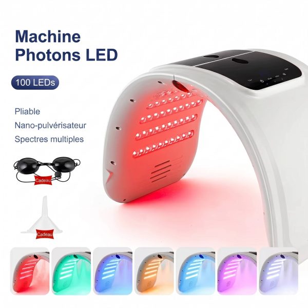 dome led professionnel pliable avec pulvérisateur vapeur pour visage