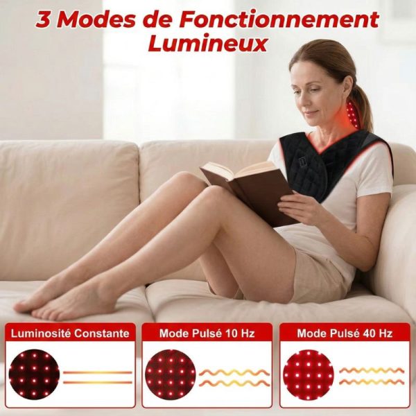 Ceinture lumineuse rouge pour cervicales