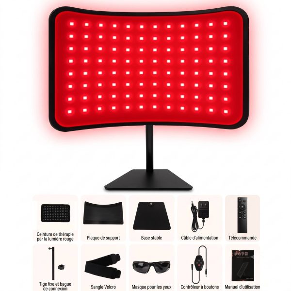 Équipement de luminothérapie à lumière rouge.