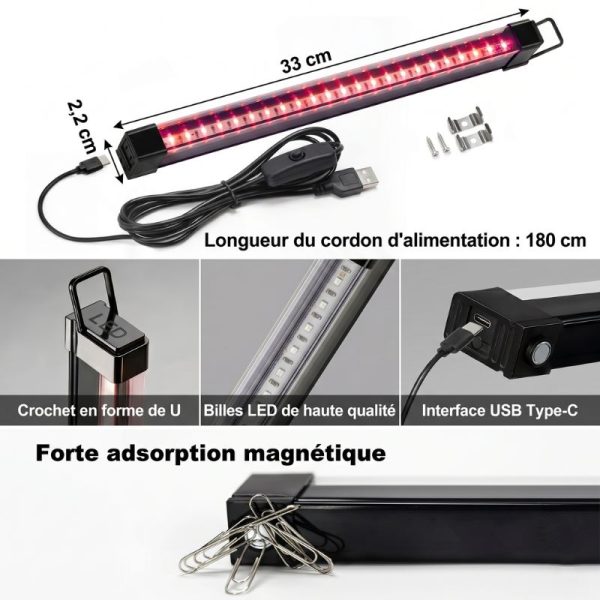 panneau lumiere rouge infrarouge 850 nm et 650 nm