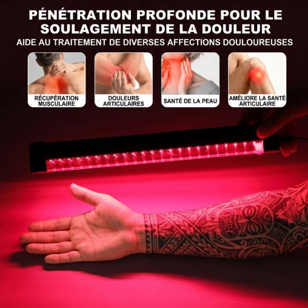 panneau lumière rouge pour la récupération sportive homme et femme