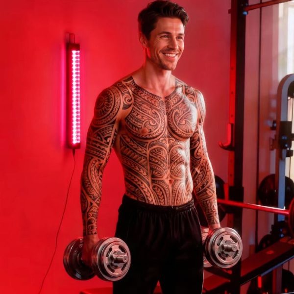 Panneau lumière rouge à domicile pour soulager les douleurs musculaires du sportif