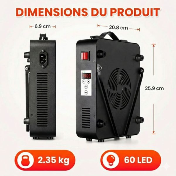 panneau luminothérapie dimension