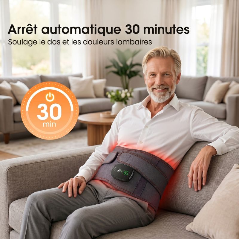 Ceinture à infrarouge chauffante avec massage vibrant.
