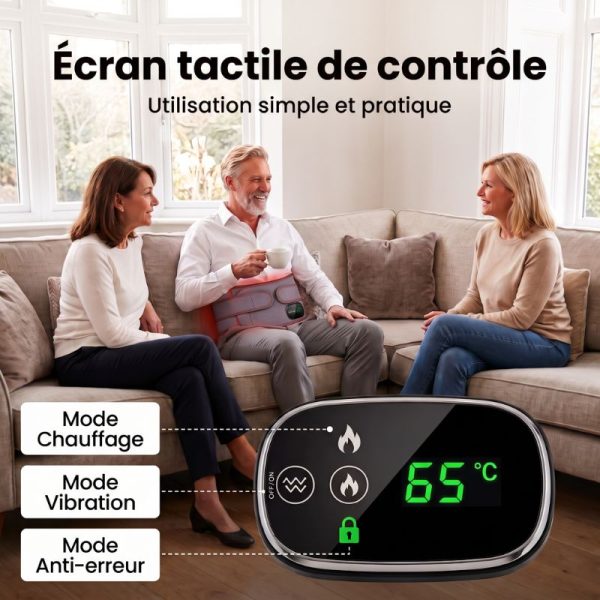 Ceinture infrarouge avec double moteur de vibration
