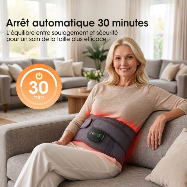 Ceinture lumière rouge sans fil avec batterie intégrée