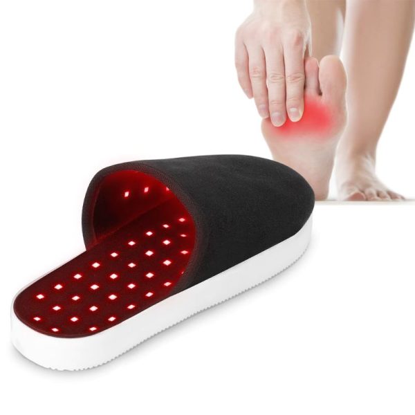 Chausson noir de thérapie par lumière rouge
