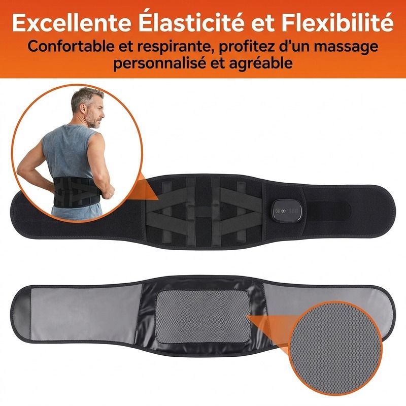 Ceinture infrarouge rechargeable par câble USB-C
