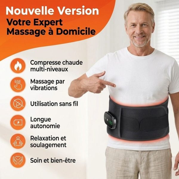 Ceinture infrarouge pour douleurs lombaires et abdominales